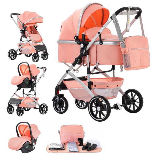 Bärsele, Mångsidigt Resesystem, Kompakt Fällbar Design,808C-PINK