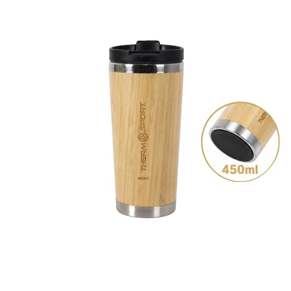 Termokopp, Dubbelväggig Isolering, Läcksäker Design,Rostfritt stål 450ml