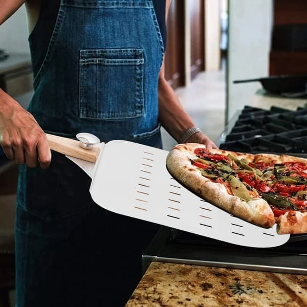 Pizza Spade, Foldbart Design, Ergonomisk Håndtag,Sølv