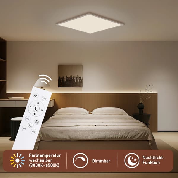LED Loftlampe, Dæmpbar, Farveskiftende,28W, ændrebar