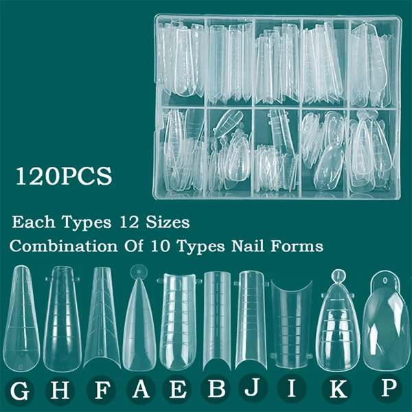 Negleformer, Hurtig Anvendelse, 120 Stykker,mix1