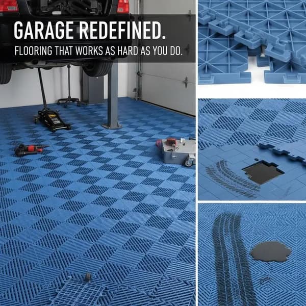 Garagegolvplattor, Sammanlänkande Design, Halkfri Yta,armégrön