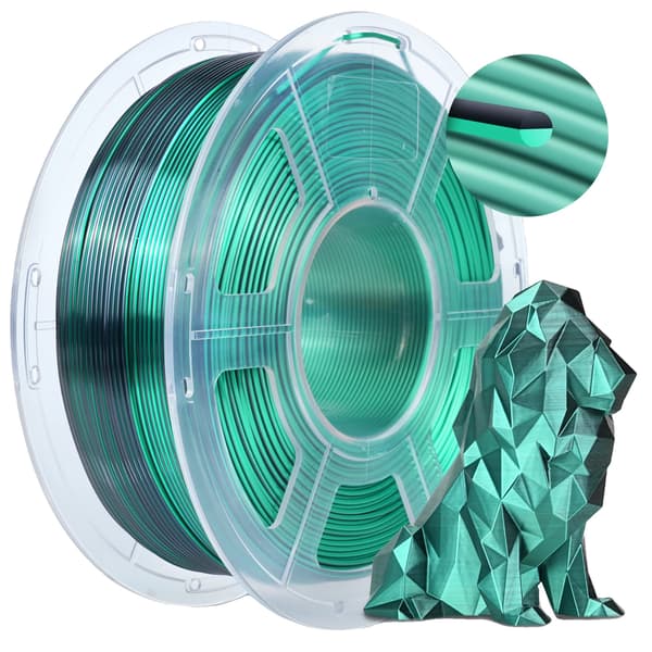 3D Printer Filament, PLA+ SILK, Boblefri,SKDC-BK GN