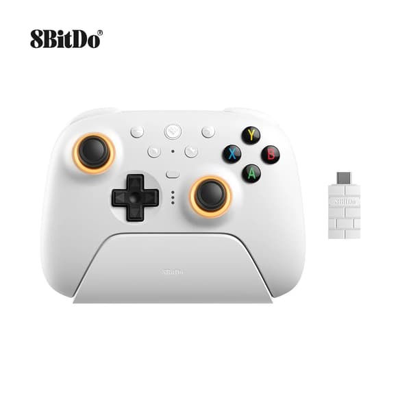 Trådlös spelkontroll, rörelsesensor, snabba svarsknappar, Vit