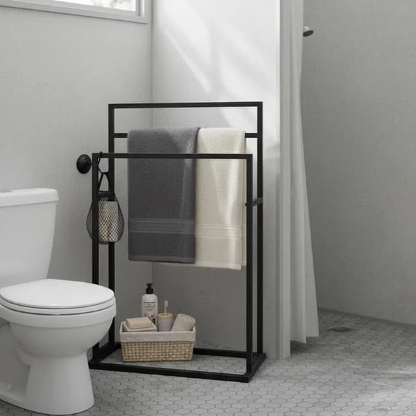 Håndklædeholder, Dobbelt Design, Robust Rustfrit Stål,hær grøn
