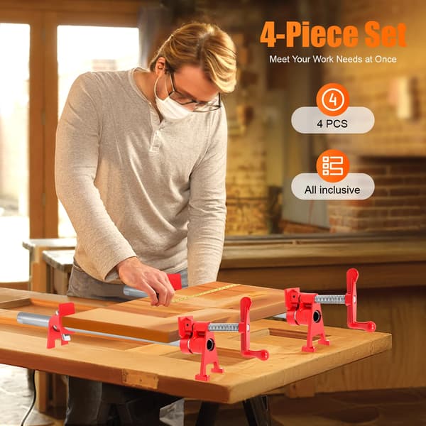 Rørklemme Sæt, Holdbart Gussejern, Ergonomisk Hurtigfrigivelsesgreb,19mm