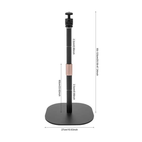 Projektorstand, Højdejusterbar, 360° Drejbar,sort