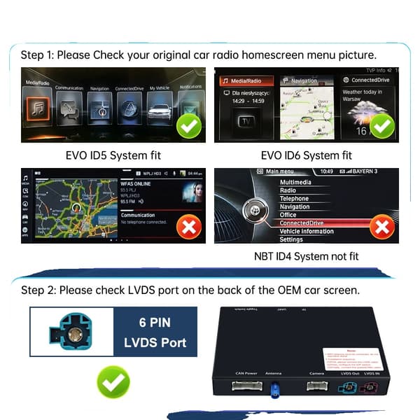 Trådløs Carplay Decoder, Understøtter Android Auto, Indbygget GPS,EVO