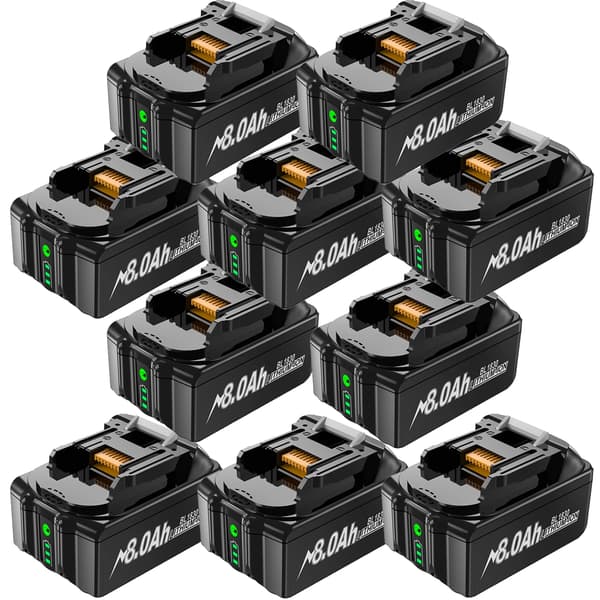 Erstatningsbatteri, 8000mAh, Kompatible modeller,18V, 10 8.0Ah