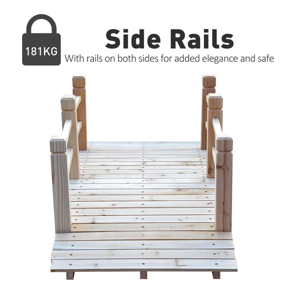 Trädgårdsbro, Elegant Design, Hög Lastkapacitet,Beige