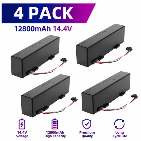 Robotstøvsuger Erstatningsbatteri, 8V, 12800mAh,12800mAh- 4PCS