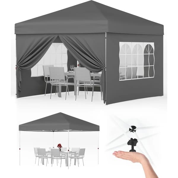 Paviljong, Vattentät Design, UV-Skydd,Grå