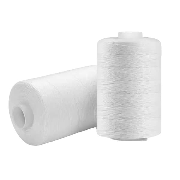 Sytråd, 100% Polyester, 500 Yards,hvid 2stk