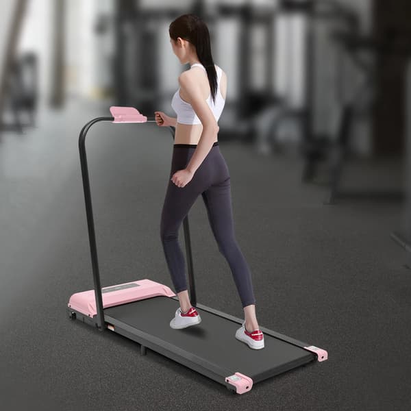 Fällbar löpband, elektrisk drift, tyst design,Rosa