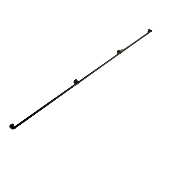 Trappegelænder, vægmonteret, moderne design,sort