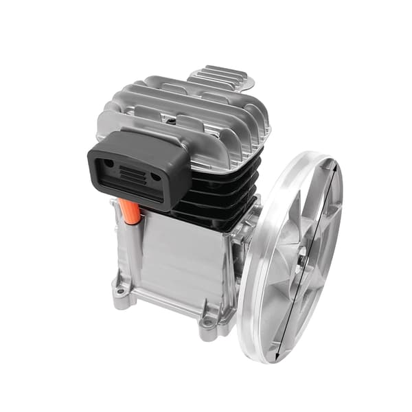 Luftkompressor Pumpehoved, 2 Cylinder, 8Bar Stempel Pumpe,grå