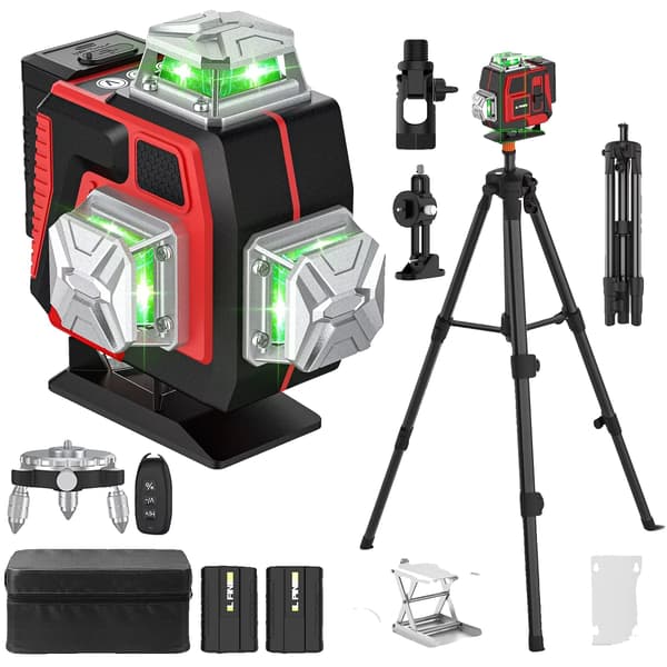 Laser Level, 360-Degree Coverage, Self-Leveling Function, With Tripod (Fabric Bag)