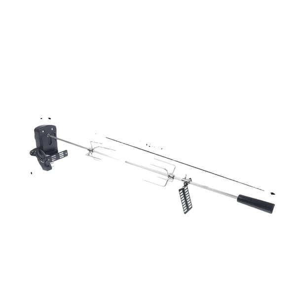 Rotisserie Spyd, 360° Automatisk Rotation, Holdbart Rustfrit Stål,Sølv