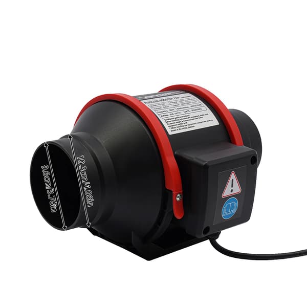 Rörfläkt, Fjärrkontroll, Effektiv Ventilation,svart, EU
