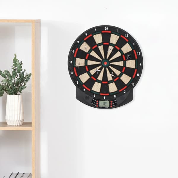 Elektronisk Dartskive, LCD Skærm, 26 Spiltilstande,sort