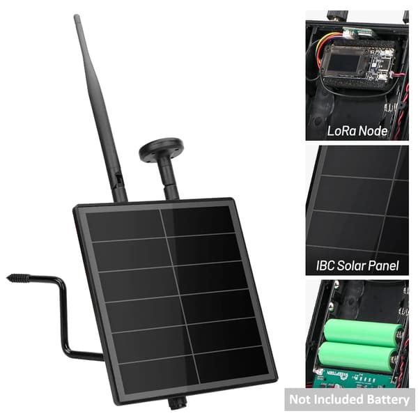 Solær LoRa Node, Langdistance Kommunikation, Solcelledrevet Drift,868MHz og 2Batteri