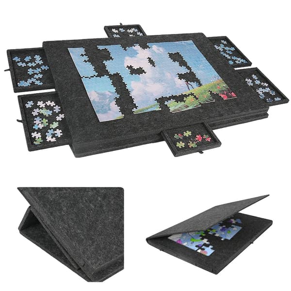 Pusselbräda, Lättviktsdesign, 6 Sorteringslådor,1000Pcs