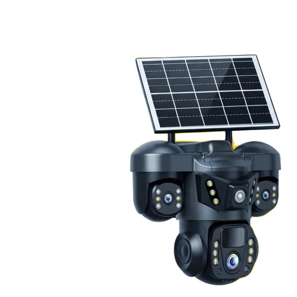 Solkamera, Triple-Lens, 4G-forbindelse,4G CCTV Ingen kort