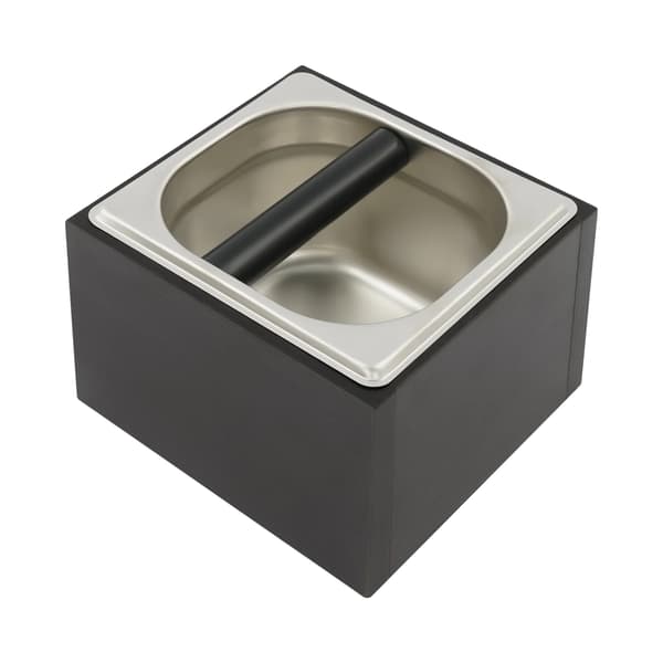 Kaffeknockbox, 1500ml kapacitet, holdbar rustfrit stål konstruktion,sort