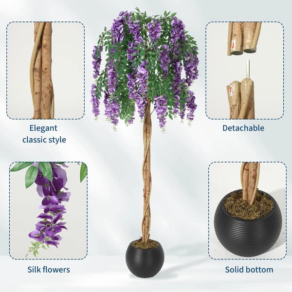 Konstgjort blomträd, Rik design, Slitstarka material, 6ft