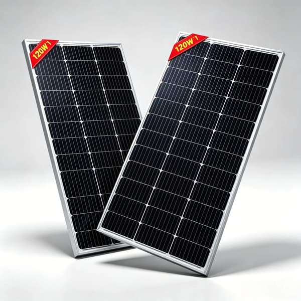 Solpanel, Hög Effektivitet, Hållbar Konstruktion,2st 120w panel