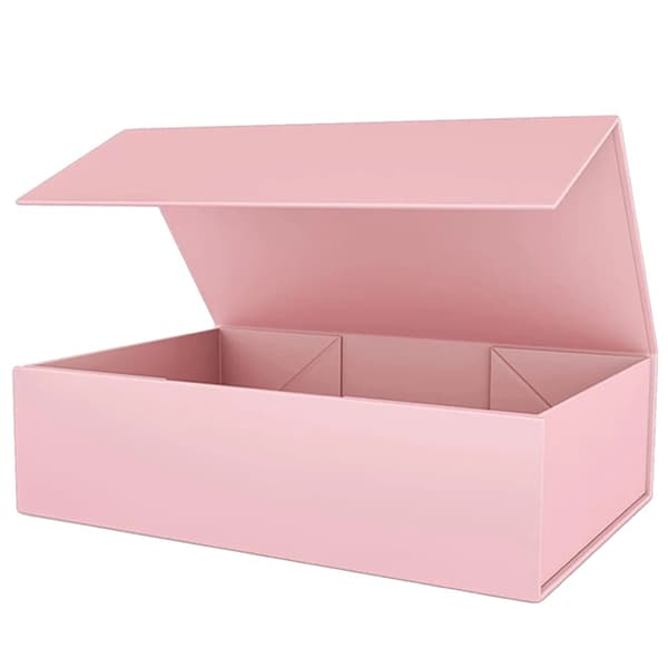 Presentask, Magnetisk Stängning, Sammanfallande Design,26.5x18x7.5cm-b, 1st rosa