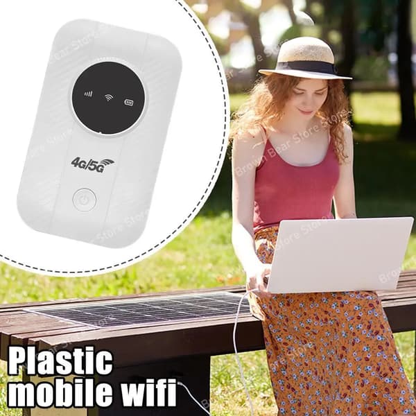 WiFi-router, bærbar 4G/5G-support, højhastighedsforbindelse,Elfenben