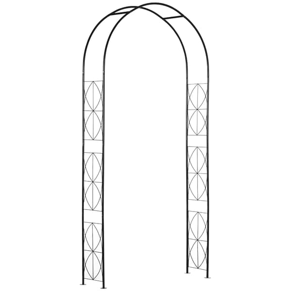 Havebue, Holdbart Metal Design, Ideel til Klatreplanter,Sort