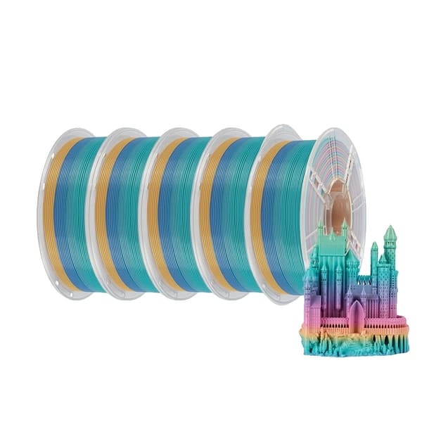3D-printer filament, livlige farver, miljøvenligt materiale,5KG Silke Gradient