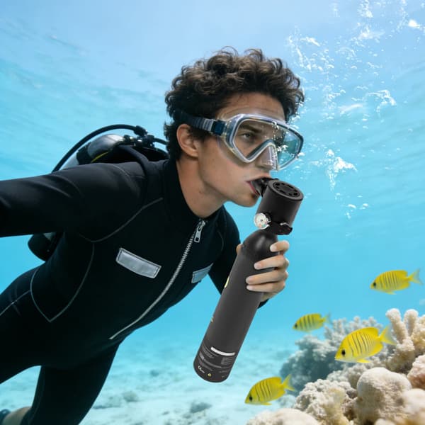 Mini Scuba Tank, Hållbart Material, Bärbar Design,svart