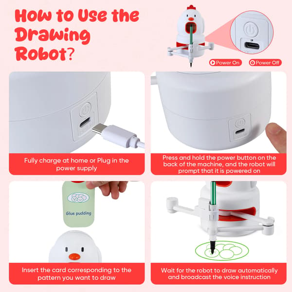 Ritande Robot, Interaktiv Inlärning, Automatisk Ritning,VIT