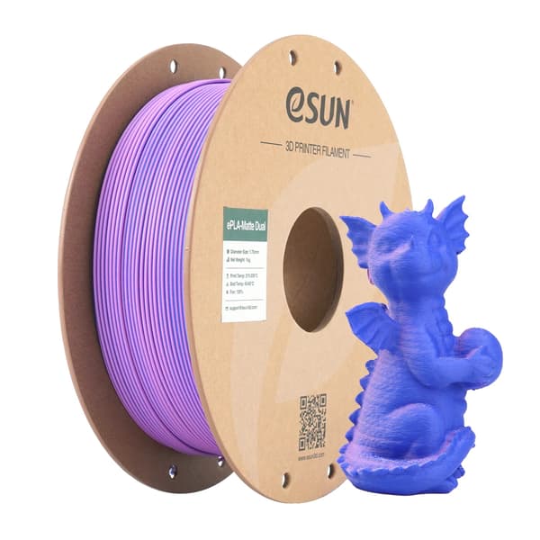 3D-printer filament, mat finish, dual farvekapacitet,Lilla Blå