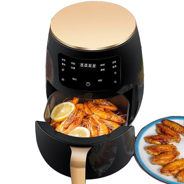 Luftfritös, Pekskärm, 6L Kapacitet,svart, EU