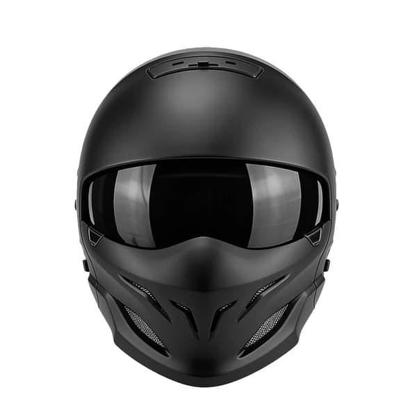 Motorcykelhjelm, ABS-skal, DOT-certificeret,Matte sort-b, XL-a