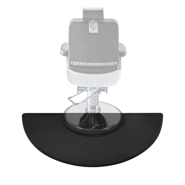 Halvcirkelformet Gulvmåtte, Ergonomisk Design, Skridsikker Overflade,sort