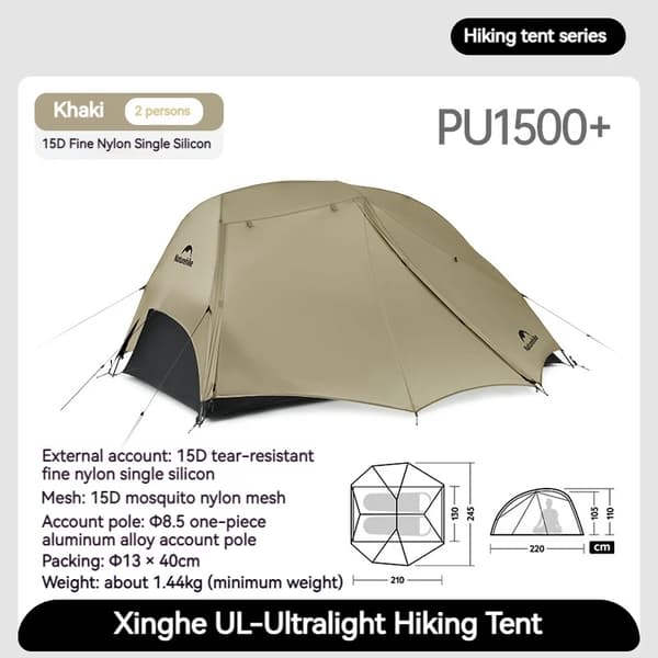 Telt, Ultralight, Vandtæt Design,Khaki