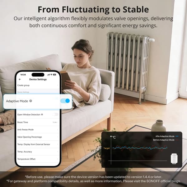 Radiatorventil, Smart Temperaturkontroll, Röstaktivering,TRVZB