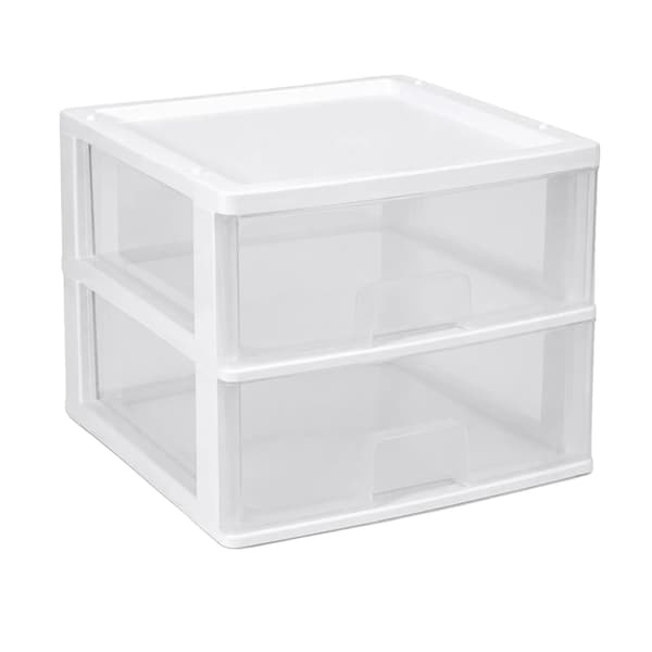 Förvaringslåda, 2-nivå, Mångsidig Organisation,Vit