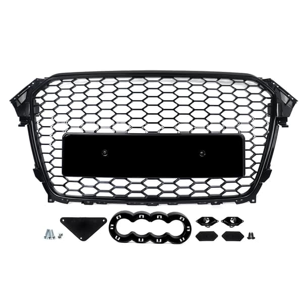Frontbumper Radiatorgrill, Honningkage Design, Direkte Erstatning,Glans Sort