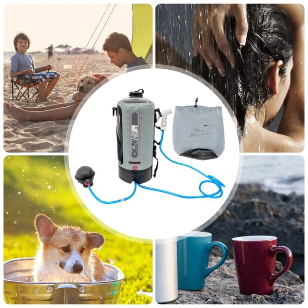 Camping Bruserpose, Bærbar Design, Effektiv Solopvarmning,GRÅ