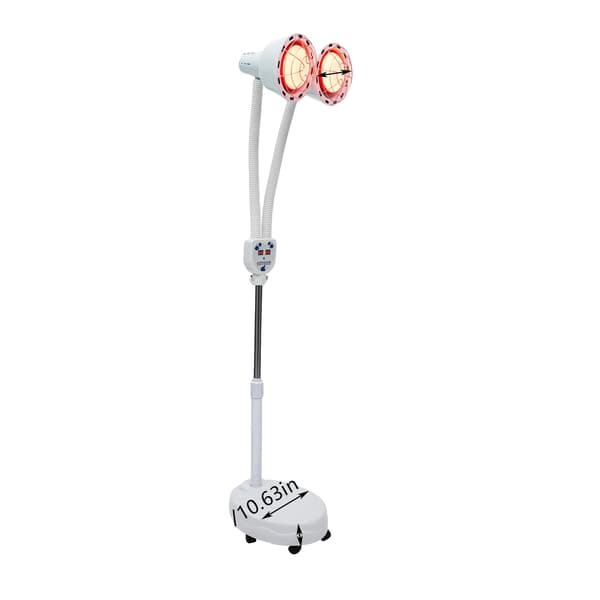 Infraröd Terapi Lampa, Justerbart Dubbelhuvud, Rullande Stativ,VIT
