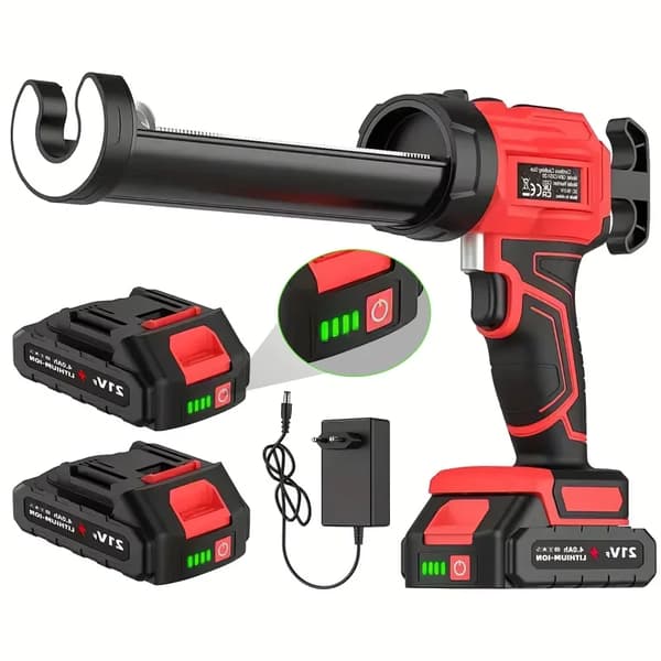 Fogpistol, Justerbar hastighetskontroll, Ergonomisk design,röd(2 Batteri)