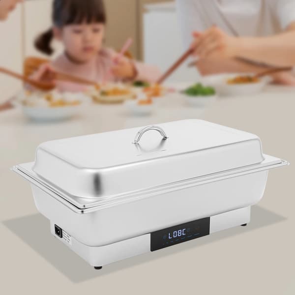 Elektrisk Chafing Dish, Rustfrit Stål, Intelligent Touchscreen Kontrol,Sølv