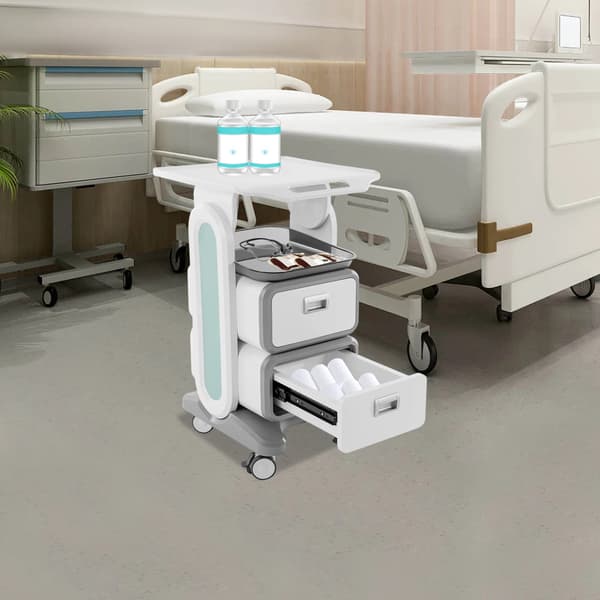 Salonvogn, 2 Bakker, Ergonomisk Design,HVID