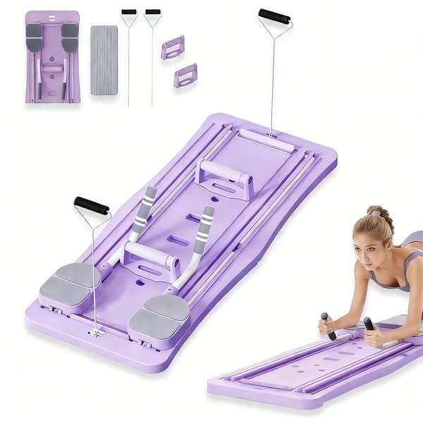 Pilates Board, Multifunktionel Core Trainer, Justerbart Træningsudstyr,LILLA